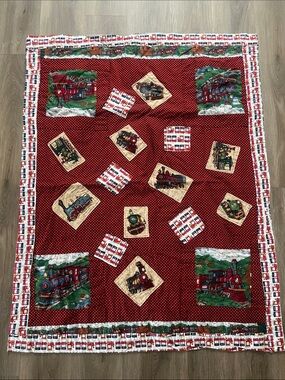 Handmade Train Quilt